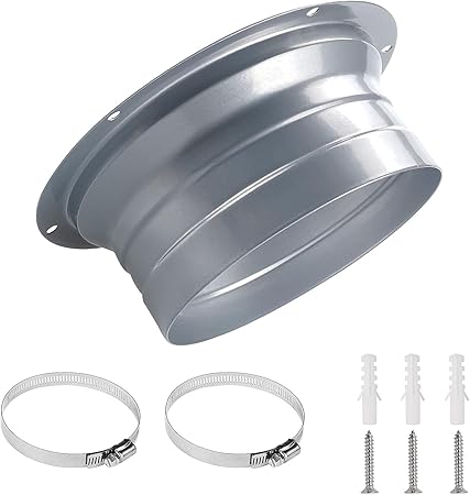 125mm Wandflansch-Rohrverbinder - PVC Verbinder Verbindungsstück Rundrohr Lüftungsrohr Ohne