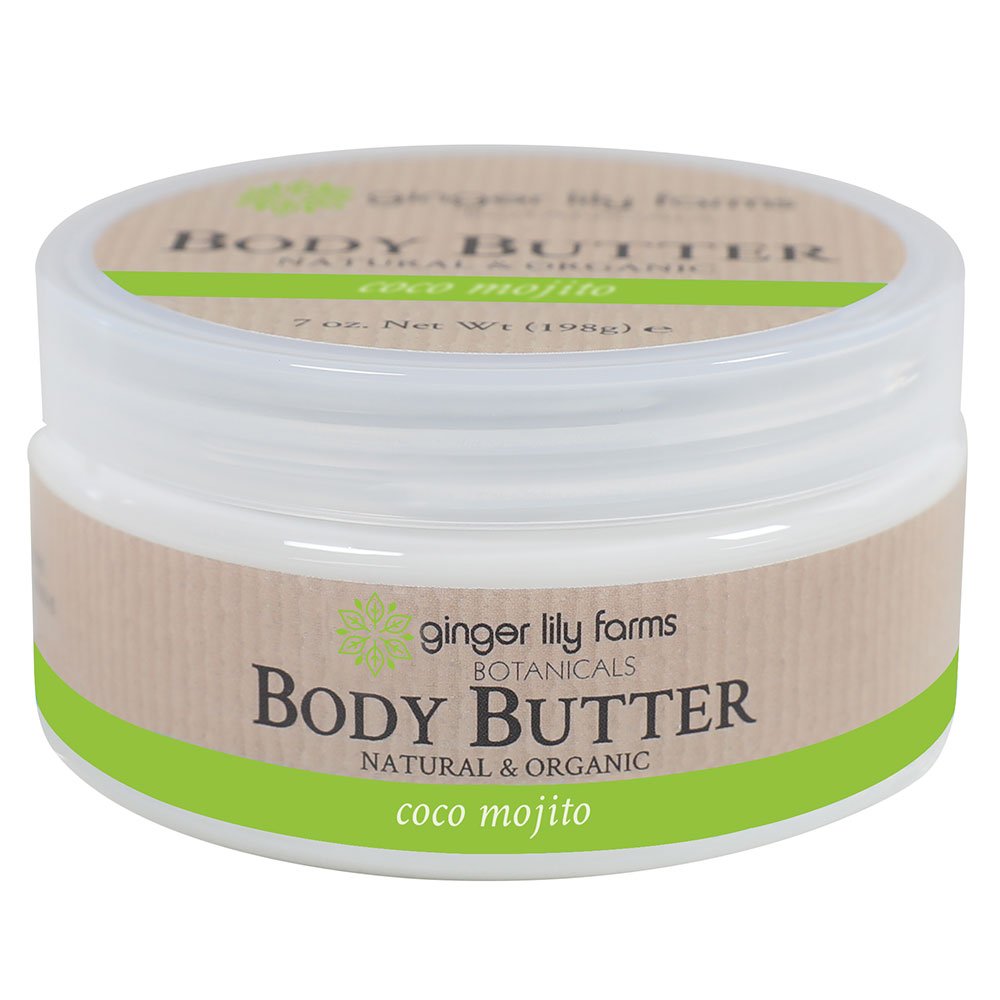 Ginger Lily Farm's Botanicals Body Butter, Coco Mojito, 7 Ounce