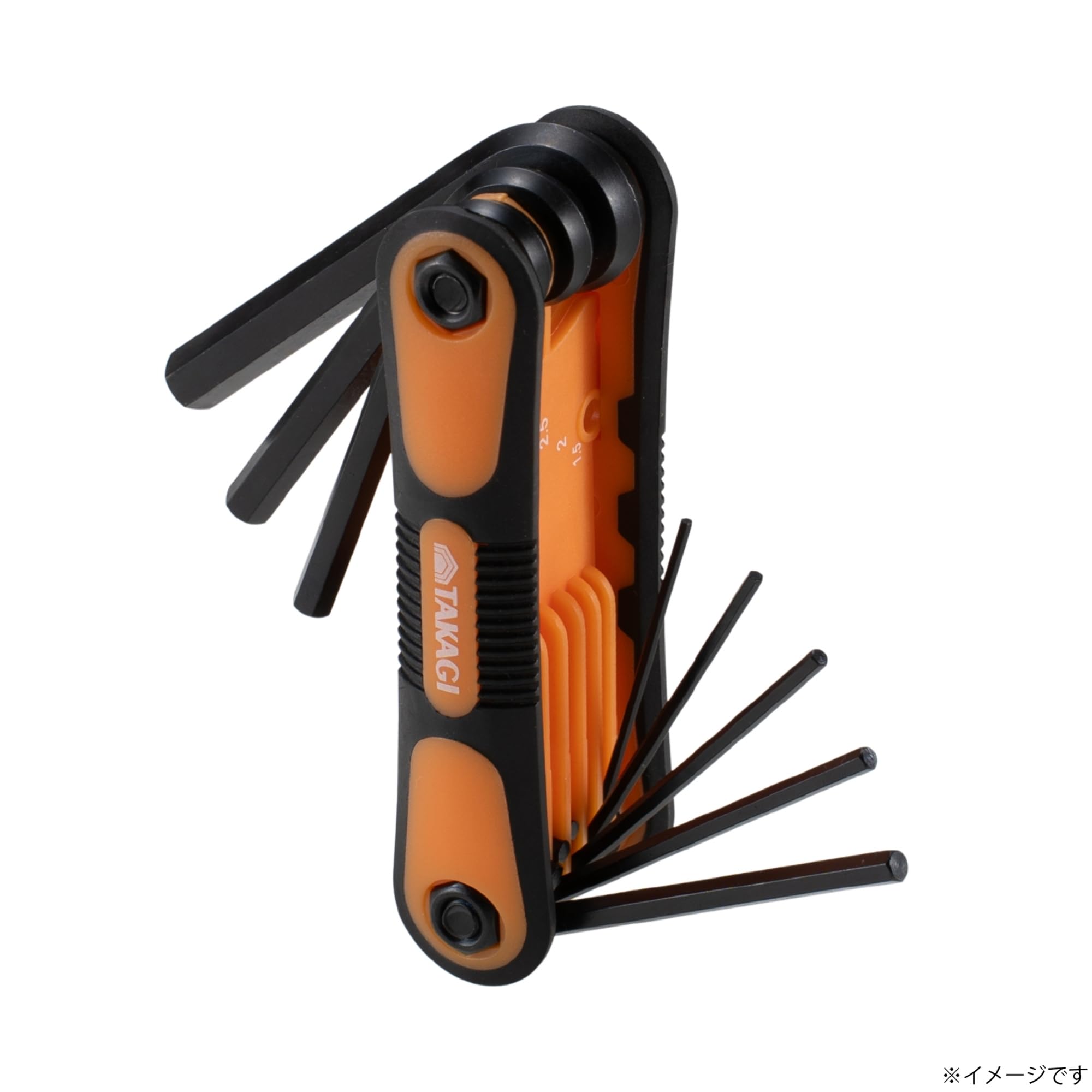 Takagi 8-in-1 Folding Hex Wrench, 0.06, 0.06, 0.1, 0.1, 0.1, 0.1