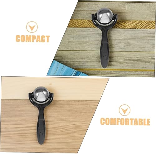 Miniatura 7 de 2 unidades de rodillo de masaje de mano de acero inoxidable con mango ergonómico para piernas, espalda, antebrazos, bolas de masaje muscular