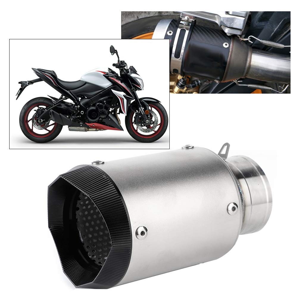 Terminale Scarico Racing in Titanio Punta Tubo Scarico Moto 60 mm 2 4 pollici Universale Accessori Moto per e Modifica Racing per Uso Strada Pista