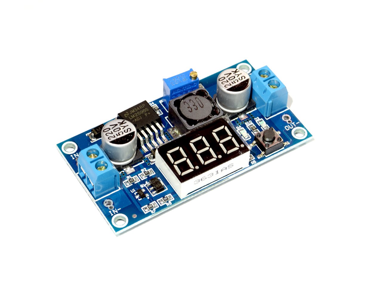 Amazon | 電圧計付 DC-DC降圧コンバーター 入力4-30V 出力1.25
