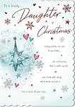 Piccadilly Greetings Christmas Card To a lovely Daughter 3D star - 9 x 6 inches