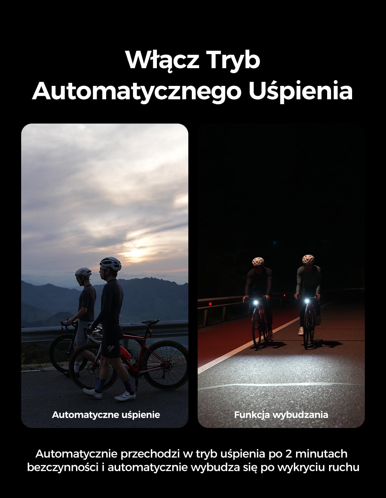 iGPSPORT VS1200S Lampa rowerowa, 1200 lumenów inteligentna funkcja zakrętu Podświetlenie wodoodporności przednie światło rowerowe