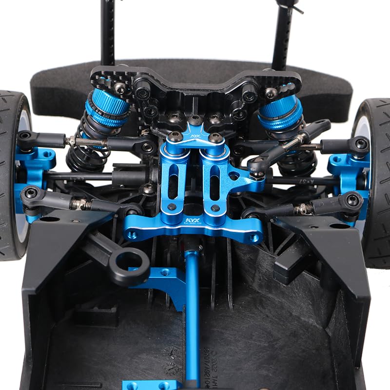 KYX Juego de brazos de dirección de aluminio para carreras, accesorios para coche RC 1/10 Tamiya RC XV-02 PRO