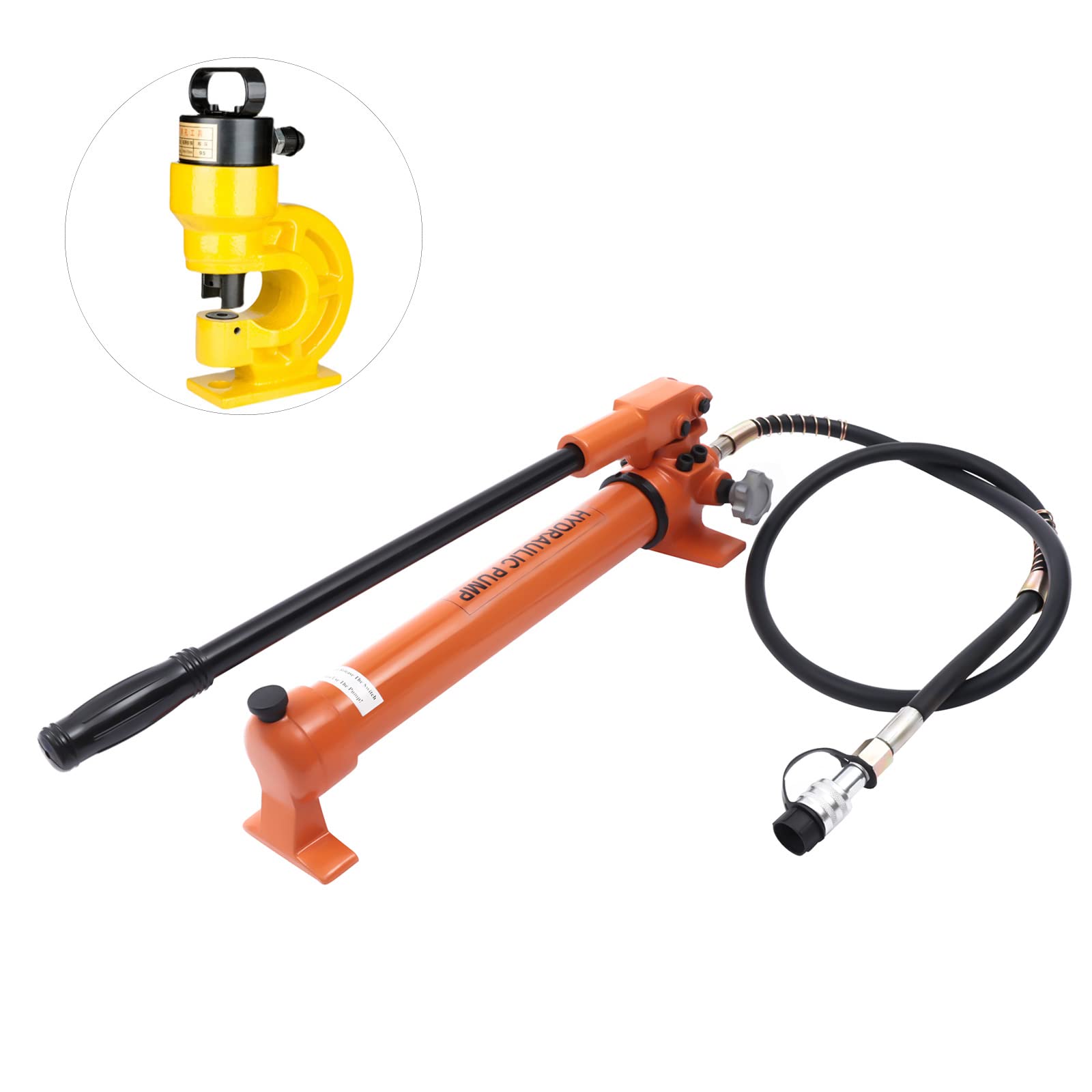 CP-700 Pompa idraulica manuale 900 CC pressa idraulica attacco ZG3/8" pompa a mano raccordo adatto per l'uso con strumenti idraulici come sollevatori cilindrici idraulici