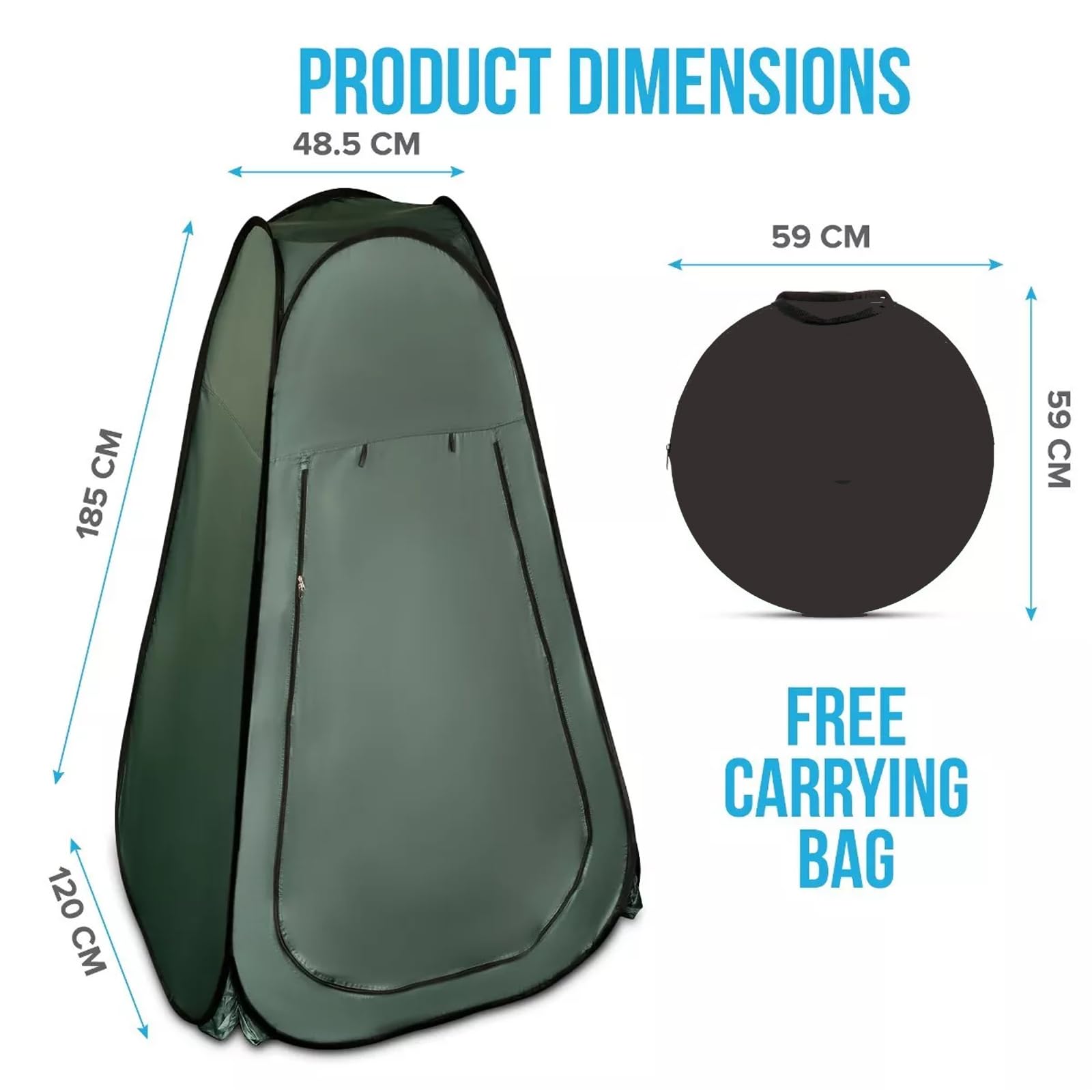 ACESOME - Tienda de campaña desplegable para inodoro, tienda de campaña portátil para inodoro, tienda de campaña para ducha al aire libre, espacio de privacidad/cuarto de baño, tienda de campaña