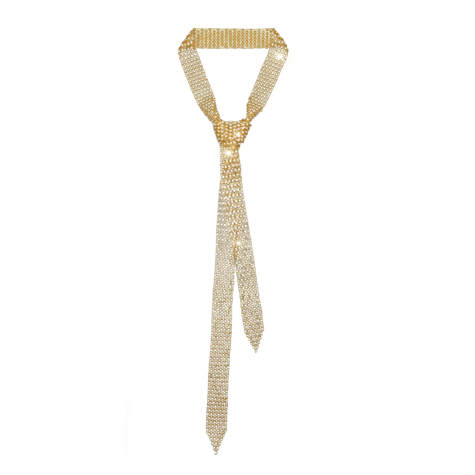 LJBFNN Ties for Women, Sparkling Rhinestone Womens Tie Long Thin Crystal Necktie for Party Prom Wedding Cosplay Beach Daily