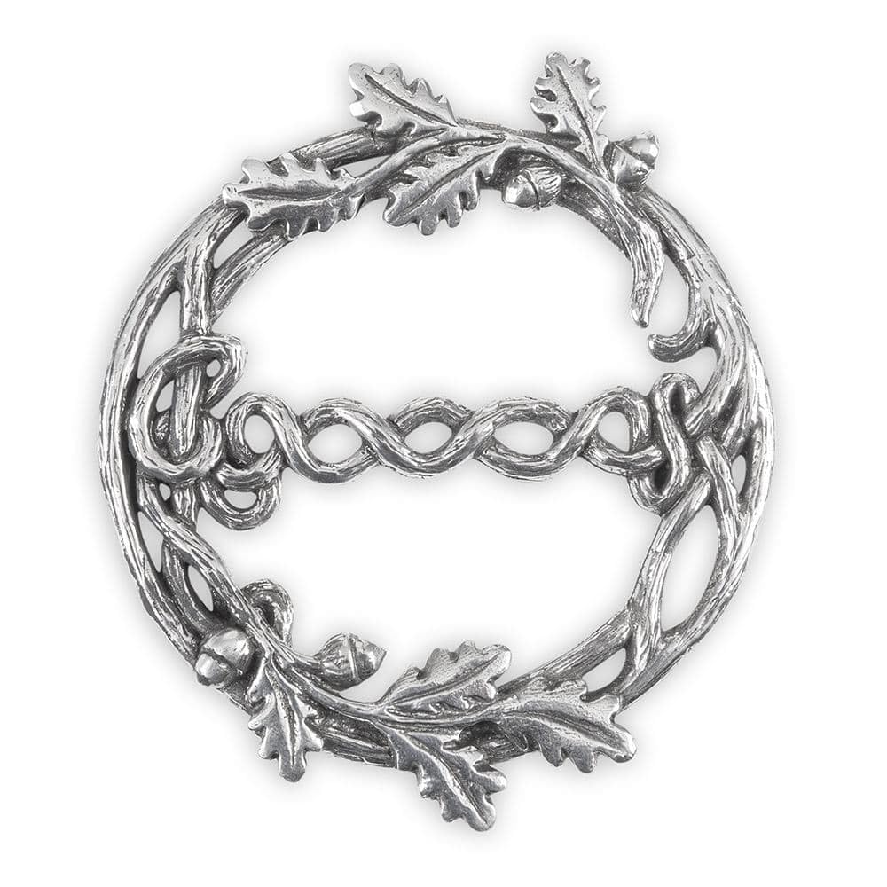 A E Williams Scarf Ring Luxury Fine Pewter Round Handmade Scottish Clip Accessory for Women