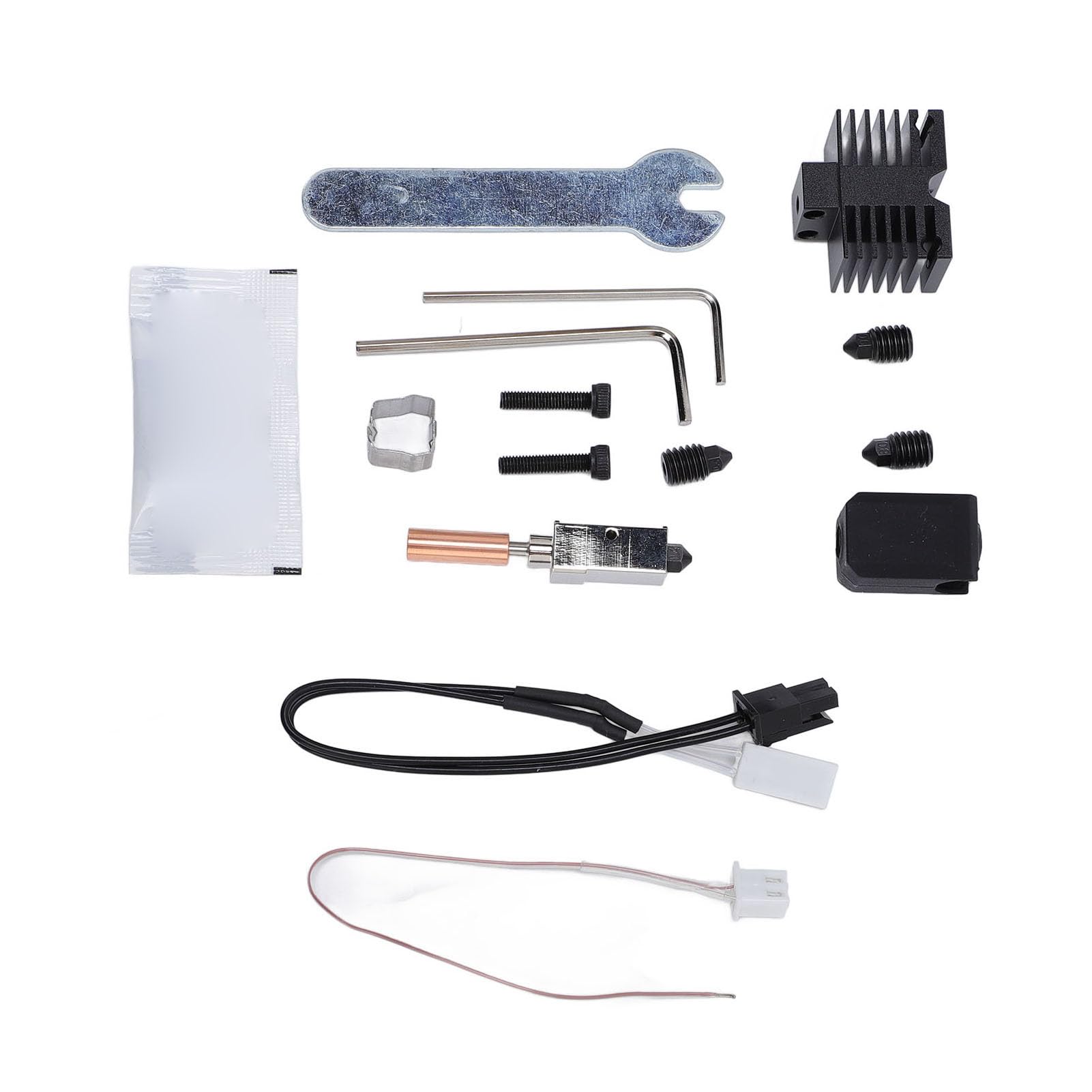 Integrated Design Hotend Kit 0.4mm 0.6mm 0.8mm Hardened Steel Nozzle 3D Printer Hotend Kit for QIDI X Plus3 X Maximum3 X Smart3 Q1 Pro