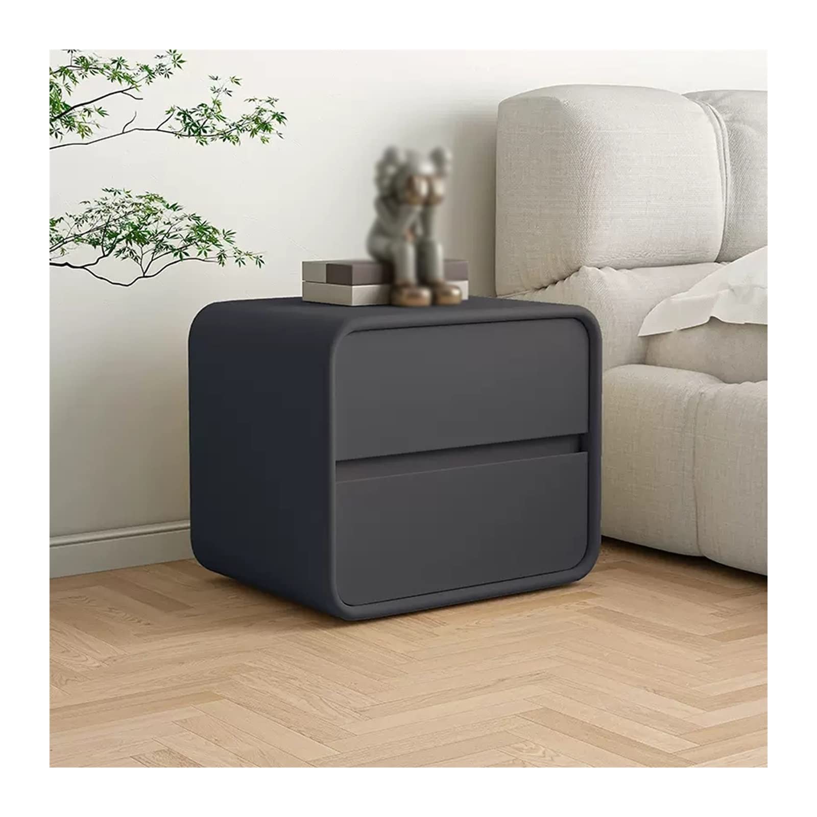 Table de chevet avec 2 tiroirs pour ranger le désordre de la chambre à coucher