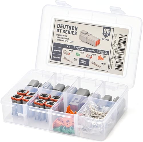 Miniatura 10 de IWISS Deutsch Kit de conectores DT en configuraciones de 2, 3, 4, 6, 8 y 12 pines, contactos estampados tamaño 16, conectores eléctricos