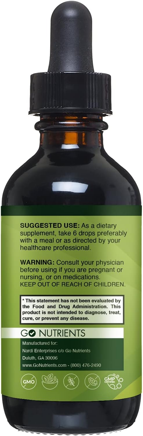 Go Nutrients Selenium 200 mcg Supplement, Yeast-Free Liquid Drops, Selenium Drops, Herbal Supplements with Trace Mineral Selenium and Purified Water, Selenium Liquid - 1.0 oz Bottle
