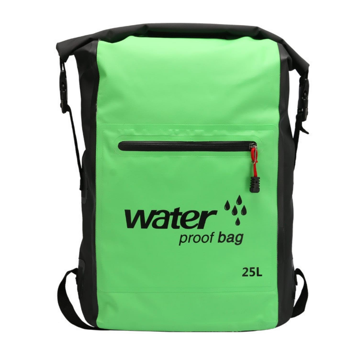 Secure Roll-Top Backpack Water-Resistant Waterproof Backpack Sturdy Rolltop Rucksack Wipe-Clean for Hikers, Commuters, Travelers, Hiking, Commuting, Rafting, Outdoor Travel, Light Green-image-41