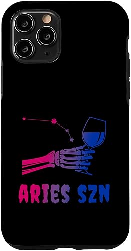 iPhone 11 Pro Bisexual Bi Aries Szn Zodiac Sign Goth LGBTQ LGBT Astrology Case