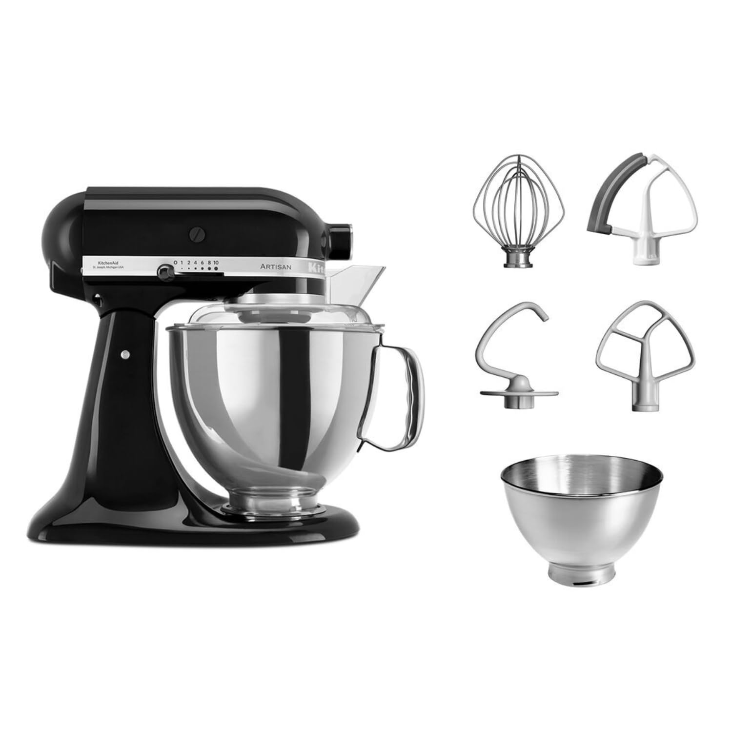 Kitchenaid Artisan Robot Kuchenny, Czarny/Srebrny, 4,8 L