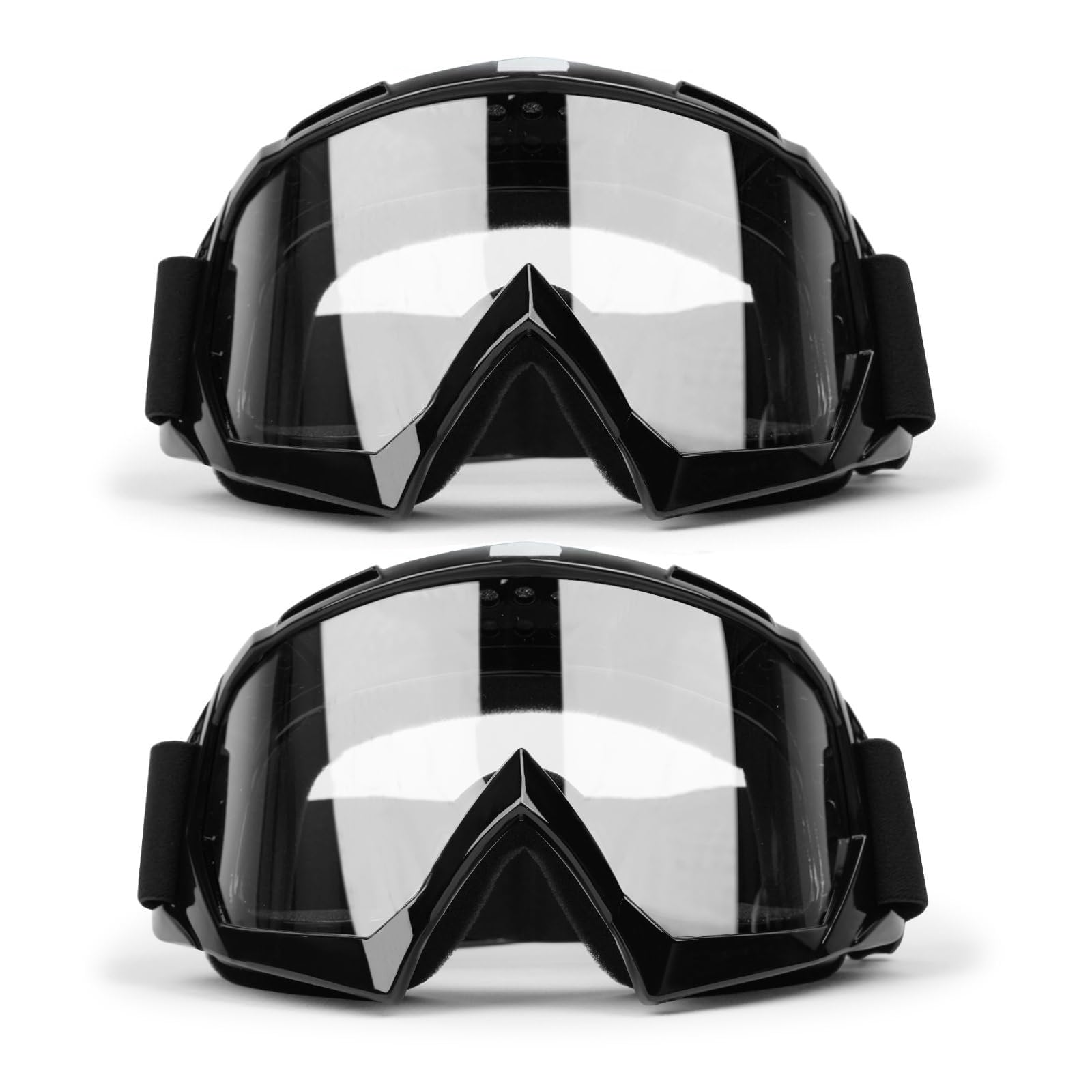 THMINS 2 Pack Motorcycle Goggles,Dirt Bike Goggles,for Racing,Riding,Adjustable,Windproof,Anti-UV and Dustproof for Men and Women