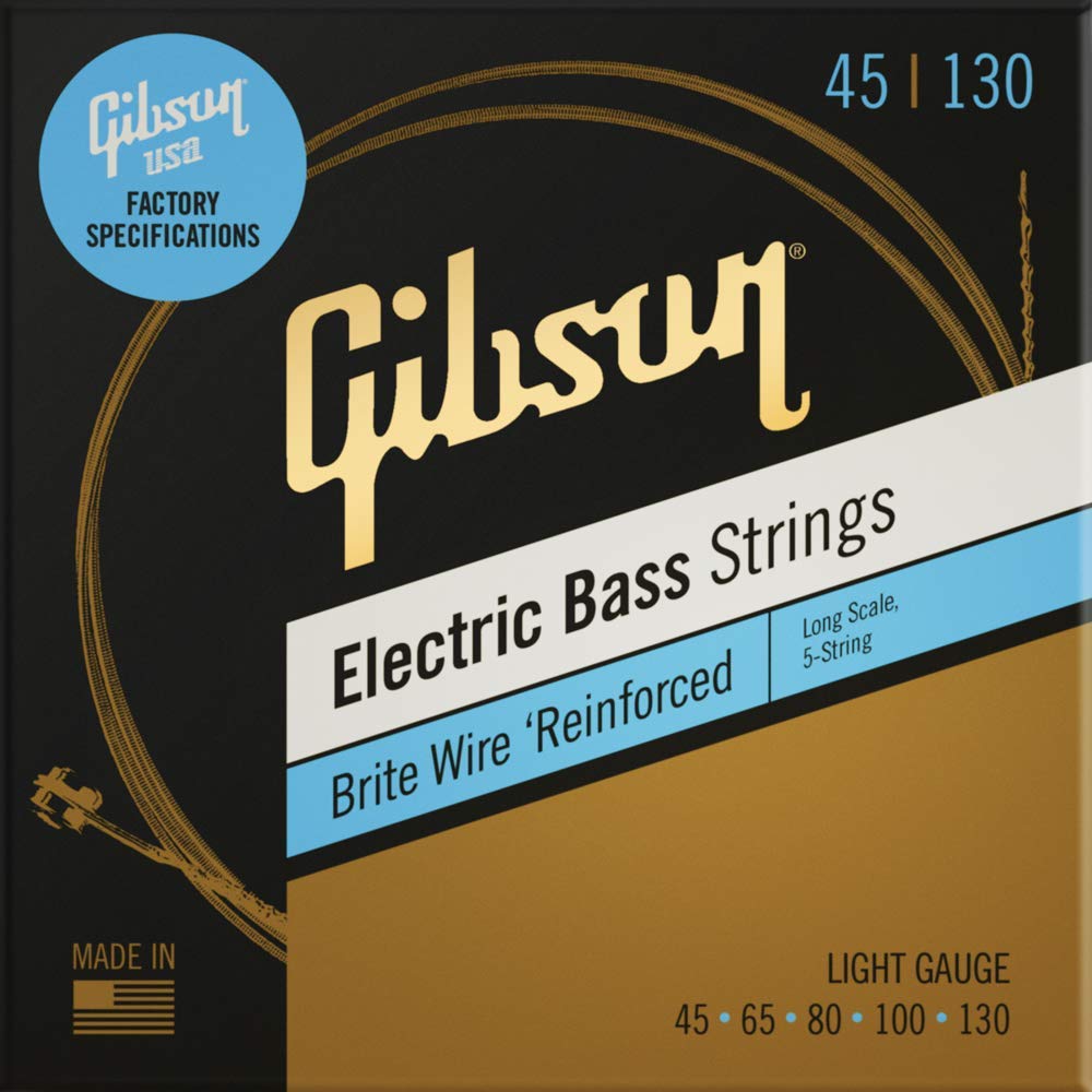 Brite Wire Electric Bass Strings, Long Scale - Light Gauge (5-String)