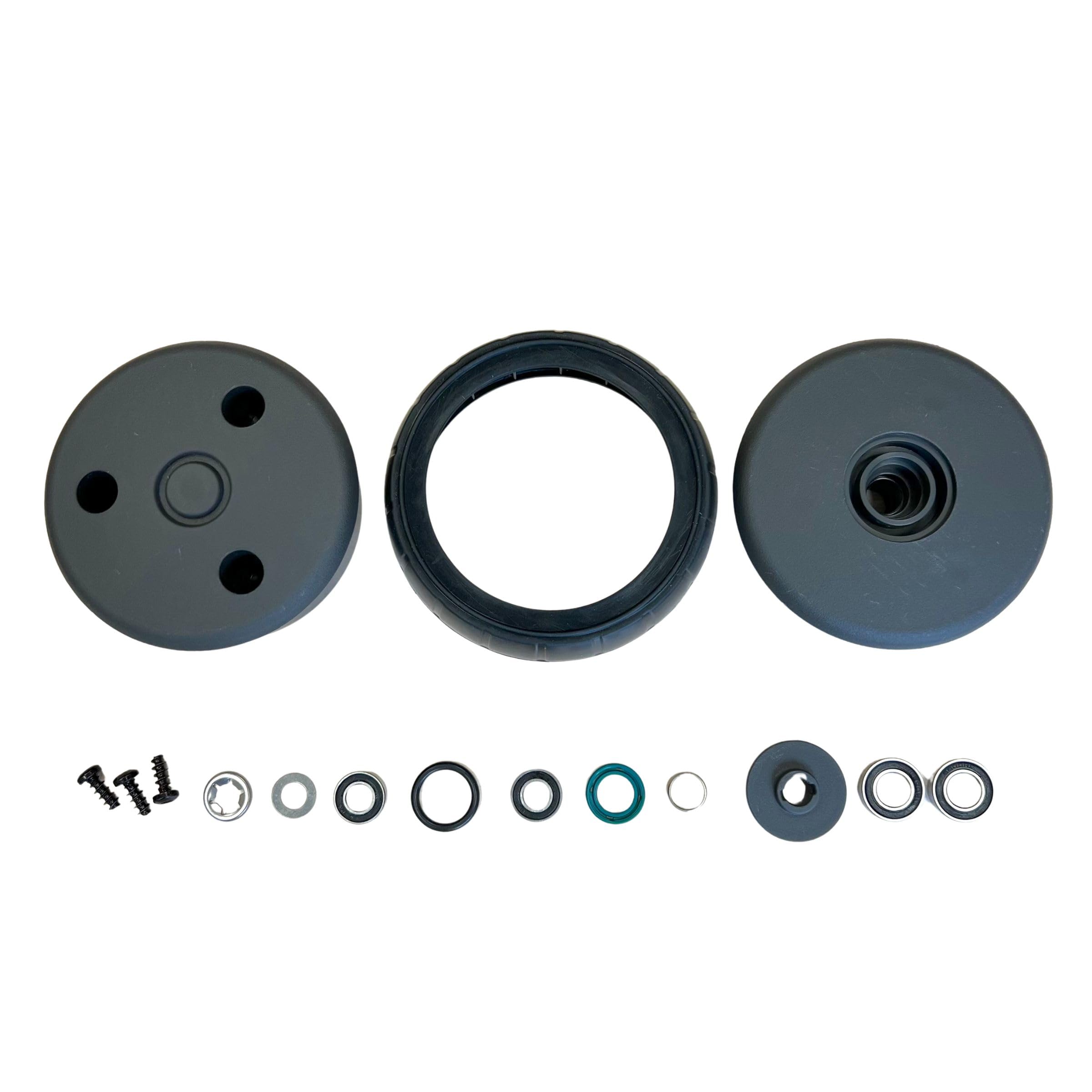 TIMBERA Kit di Riparazione – Compatibile con Husqvarna Automower: Ruota Anteriore Senza Asse con Cuscinetti, Guarnizioni, Mozzo e Protezioni – Modelli 320 330X 420 430X 440 450X 520 550 EPOS