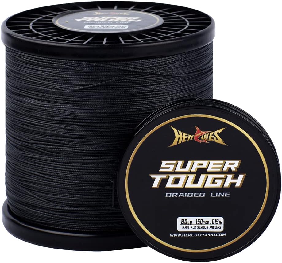 HERCULES Super Tough Braided Fishing Line 4/8 Strands 150-1000 Yards Braid Fish Line 4lb-160lb Test for Saltwater Freshwater PE Braid Fish Lines
