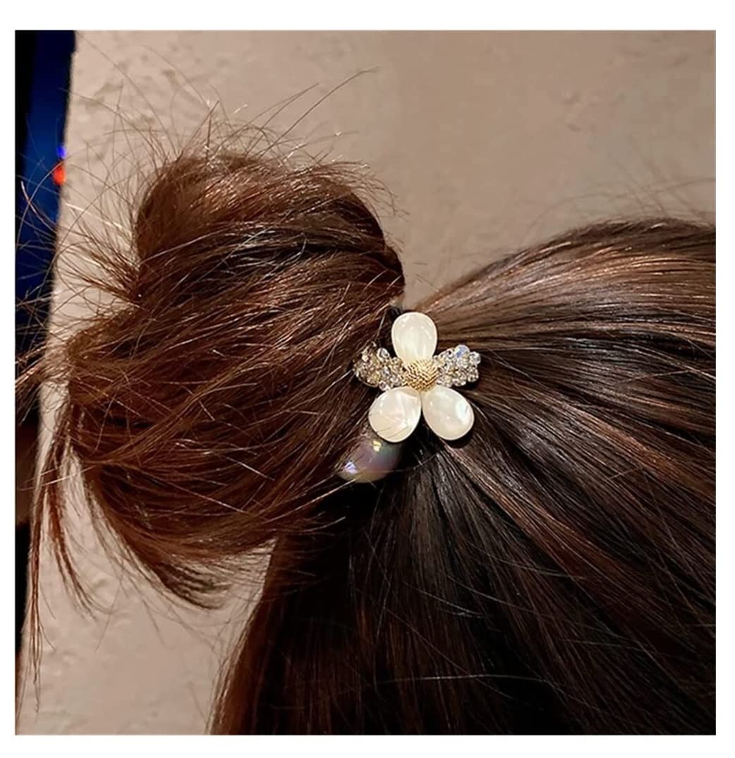 Feste Elastici Capelli 5pcs Versione Coreana Anello Dei Capelli Delle Donne Della Corda Del Doppio Filo Legato Testa A Sfera Decorazione