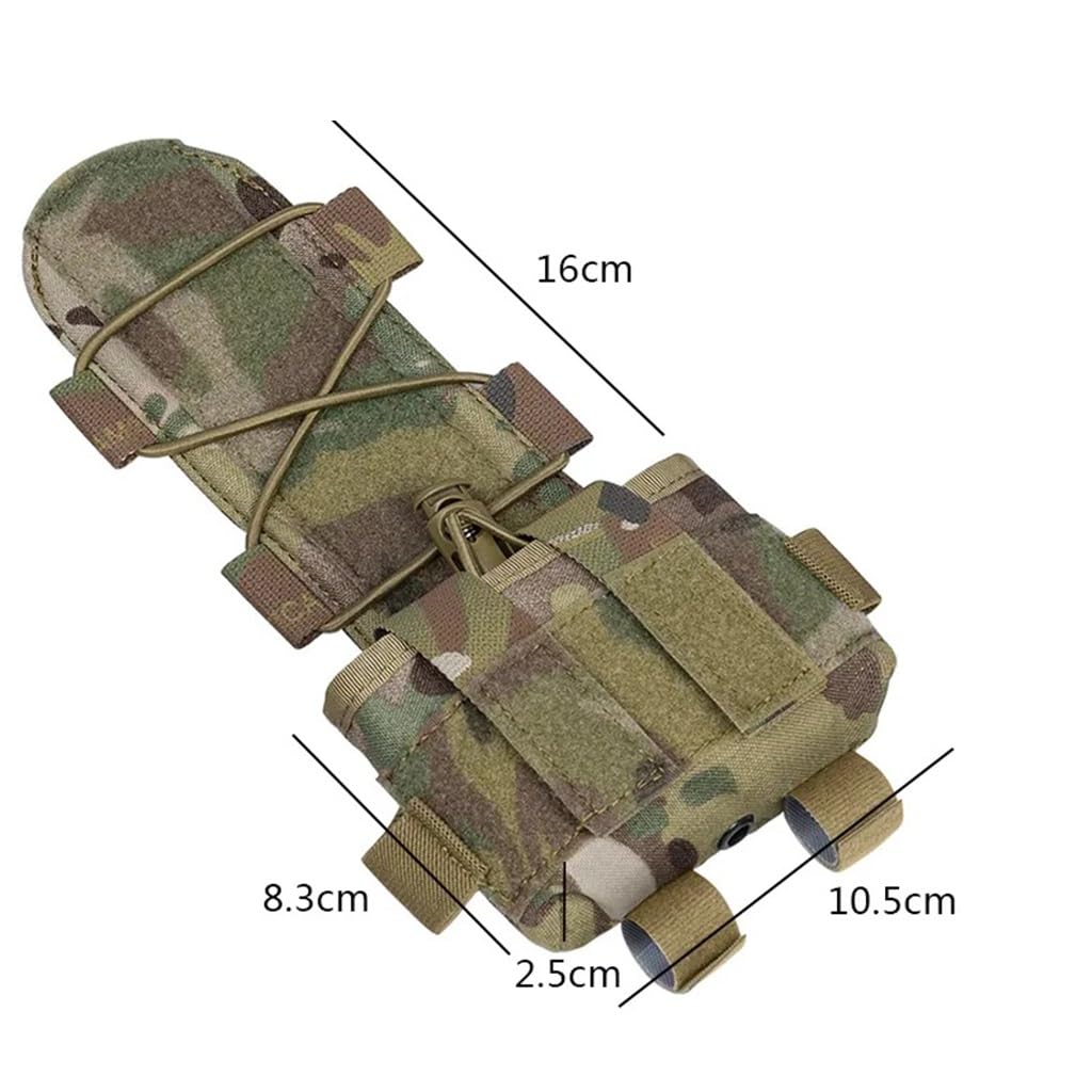Bolsa Táctica MK2, Funda De Batería For Casco, Caza, Camuflaje, Combate, Bolsa De Batería Táctica Militar (Color : BK)