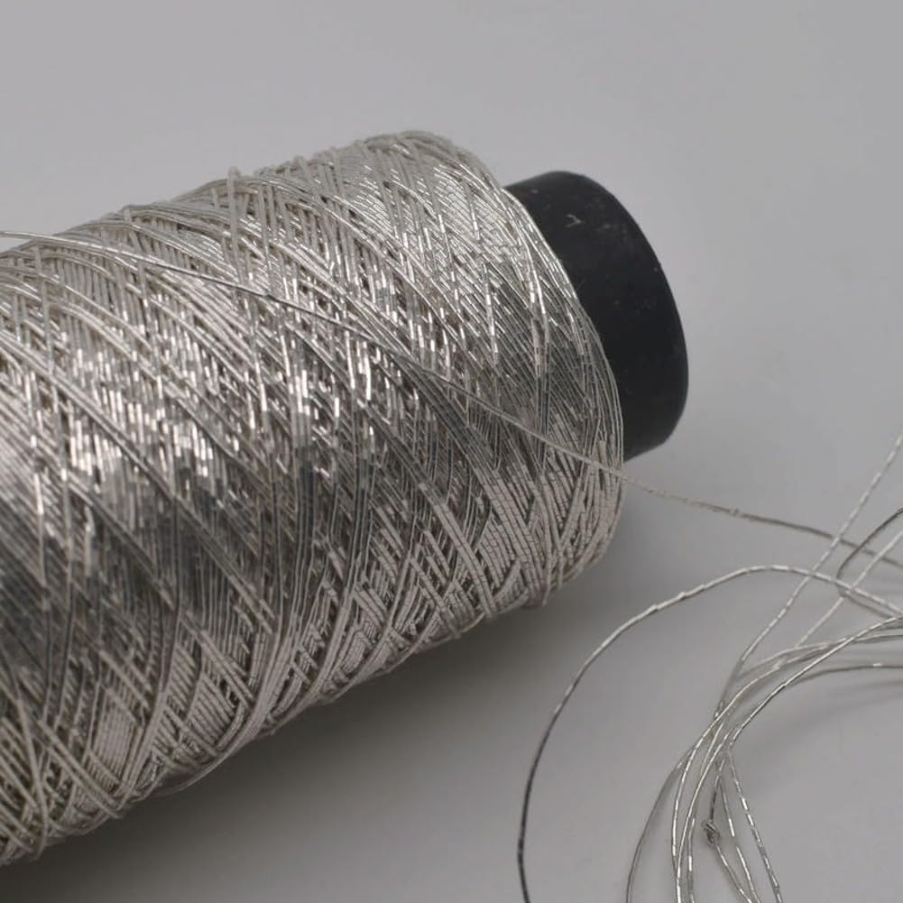 Przędza 200 g, brokat do szydełkowania, srebrna, złota, metaliczna sztuka, DIY, włóczka kieszonkowa