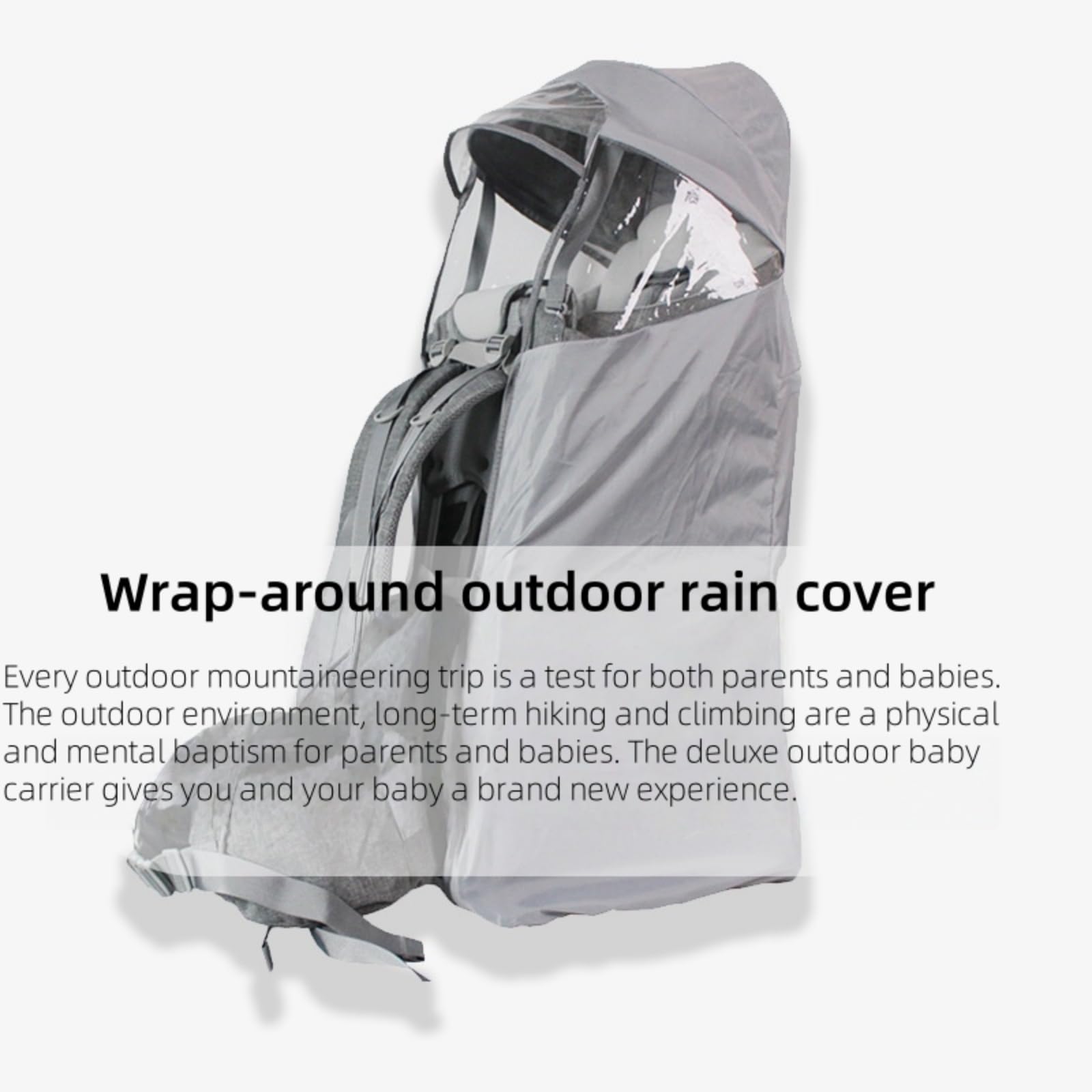 Mochila portabebés para Exteriores - Portabebés para Senderismo con protección Solar y contra la Lluvia, diseño Plegable y Gran Capacidad de Almacenamiento Viajes y Senderismo