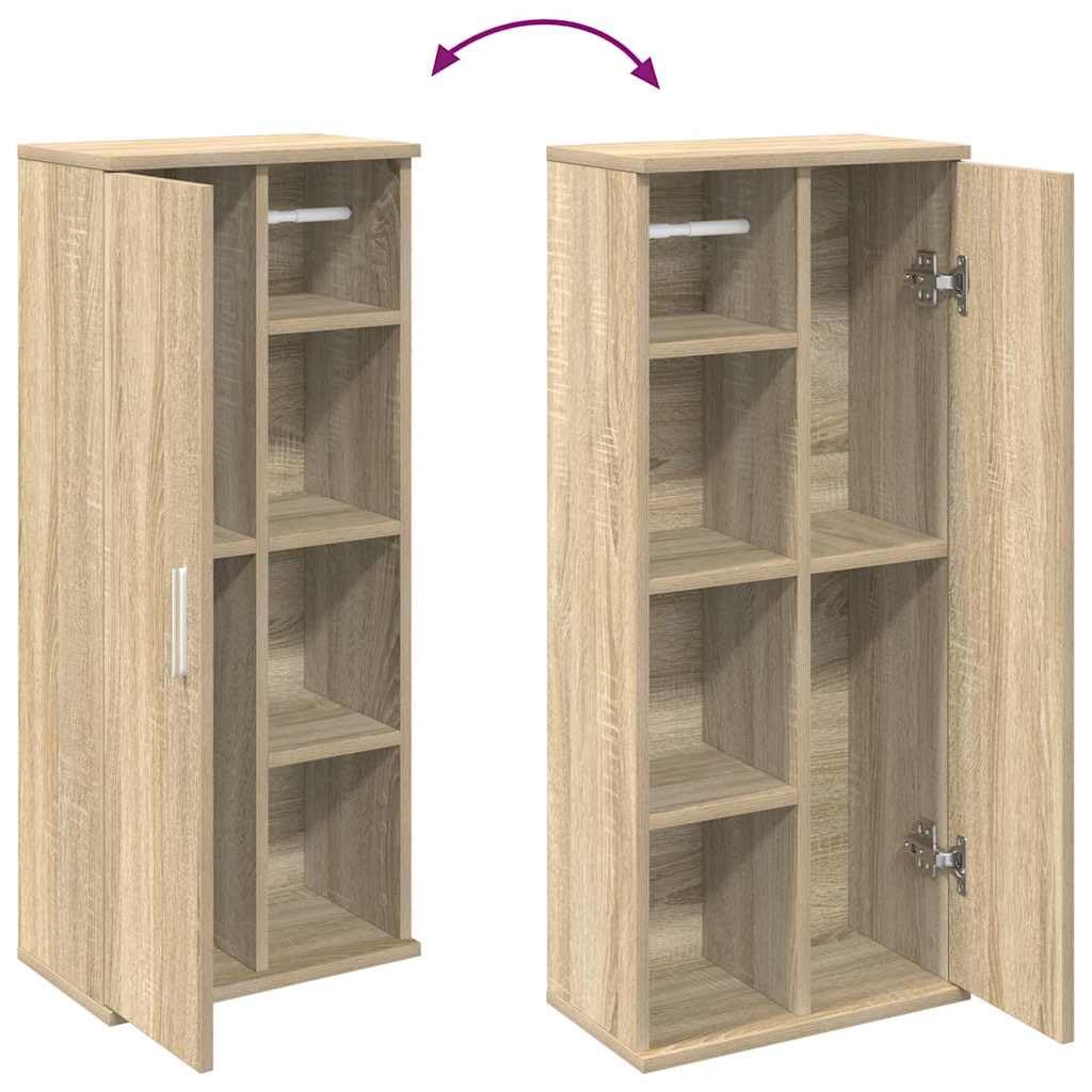 vidaXL Mueble de baño con portarrollos Roble Sonoma 39x22x90 cm, Armario de Almacenamiento de baño, Armario de Cuarto de baño, Mueble de Suelo de baño