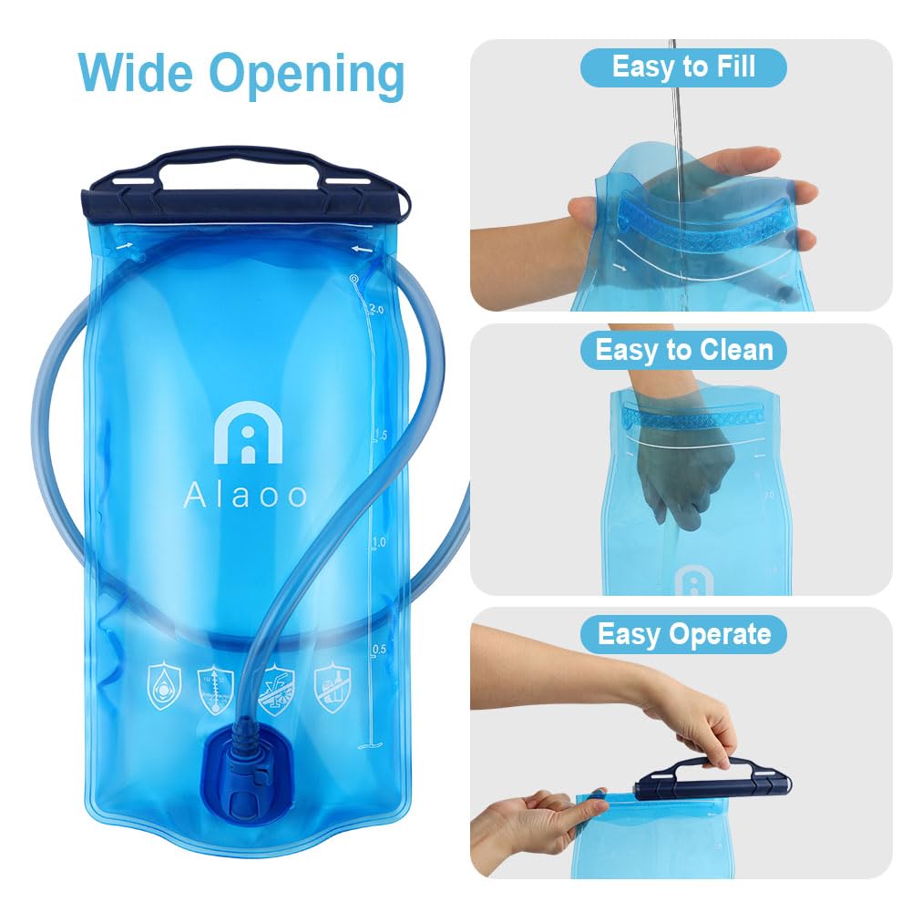 Sacca Ldrica, 2L Sacca Idratazione Portatile, Senza BPA, Design a Prova di Perdite, con Tubo, Adatto per Il Trail Running, Il Ciclismo e Il Campeggio(Azzurro)