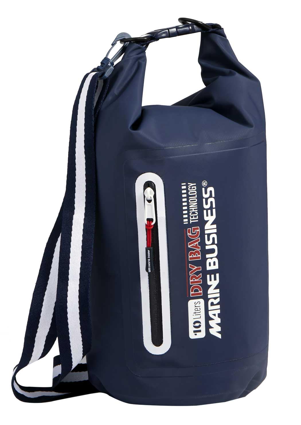 Marine Business Sacca impermeabile da 10 l, chiusura a rotolo, IPX6 Dry Bag, blu, Blu