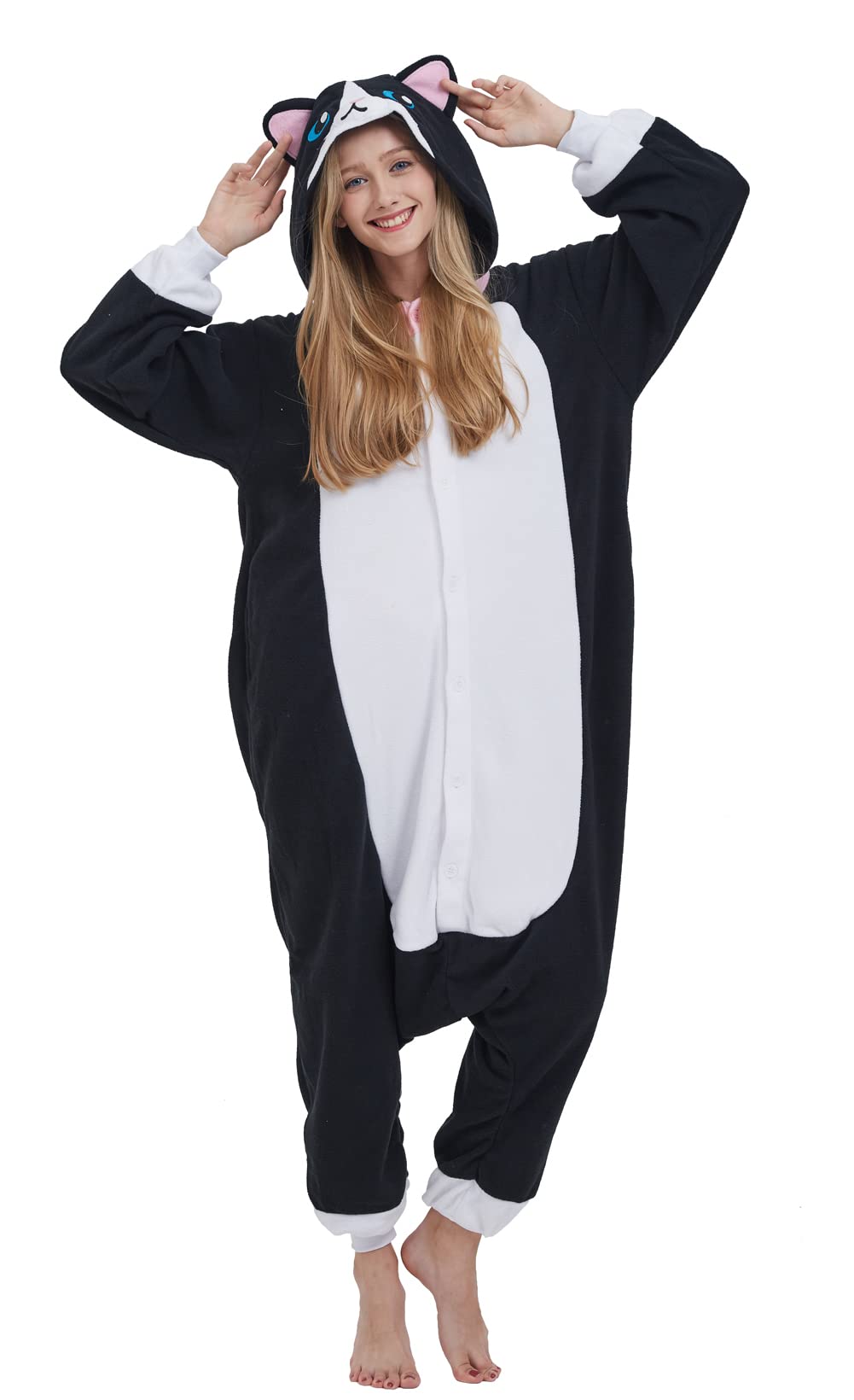 DELEY Unisex Axolotl Tutina Adulto Costume di Halloween Anime Axolotl Cosplay Pigiama Caldo degli Indumenti da Notte Homewear