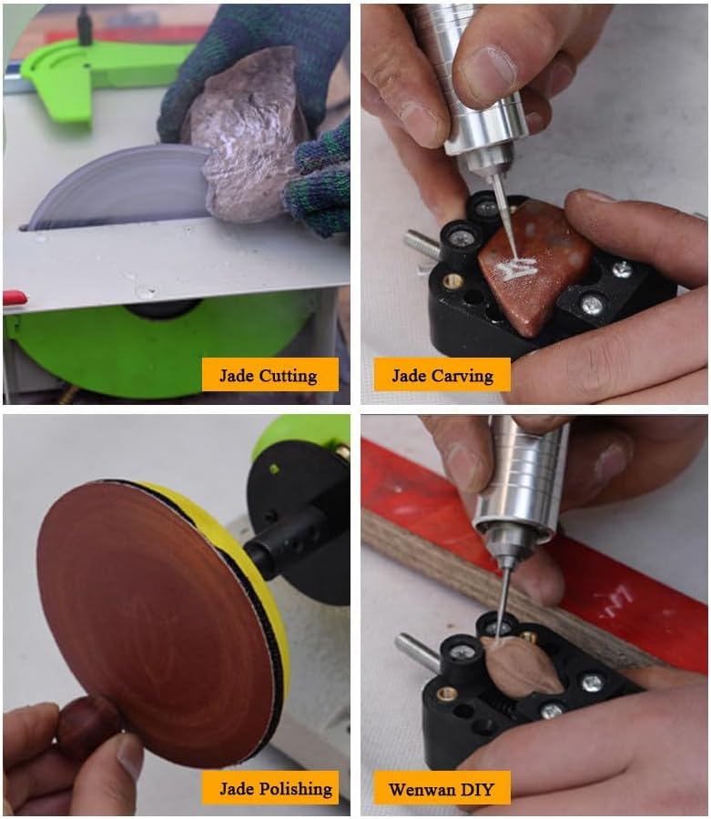 Mini sierra de corte de roca con motor de cobre puro para hacer joyas y cortar piedras, ideal para trabajos lapidarios, diseño compacto para un uso fácil
