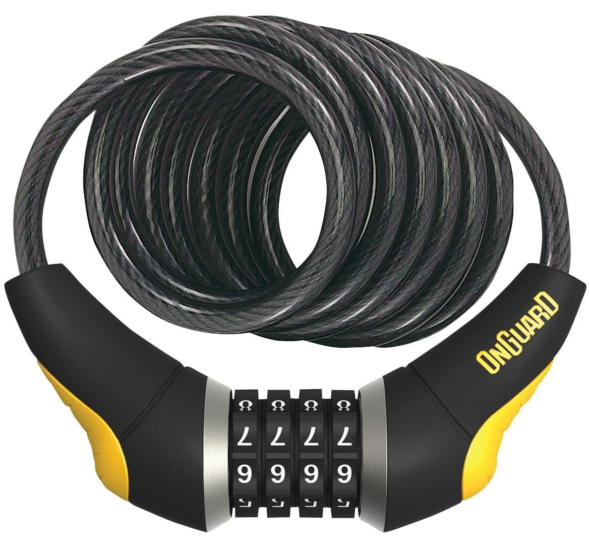 Onguard Doberman 8032 Re-settable Coil Combo Cable Lock, 185cmx10mm