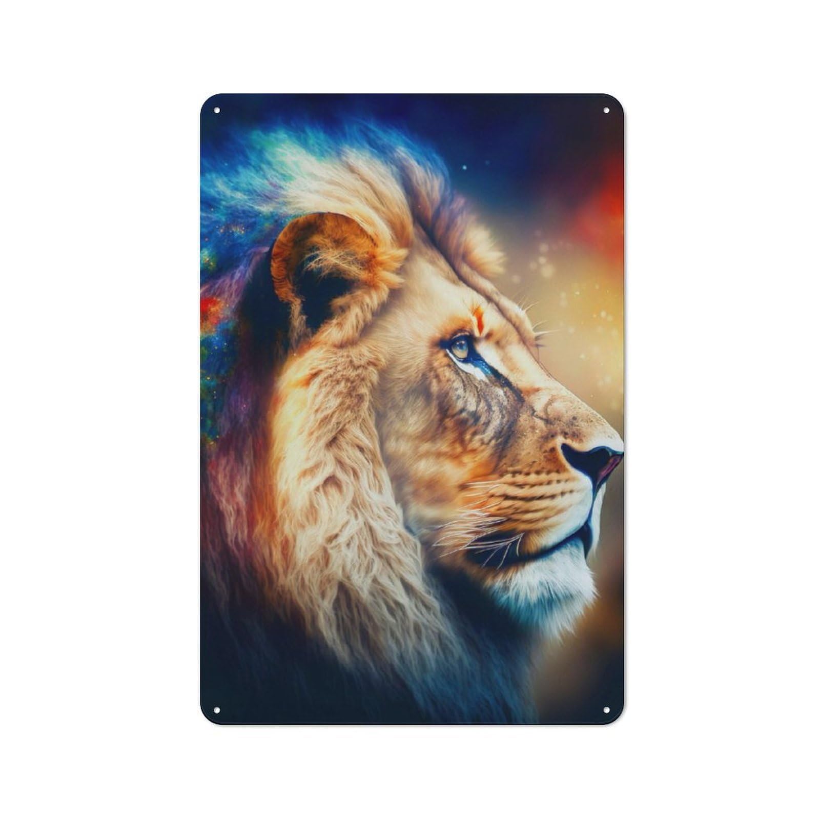 Junmoney King Of The Jungle Shed Style Metal Wall Decor 30X20cm, Tin Sign For Conservatory, Home Bar Or Utility Room