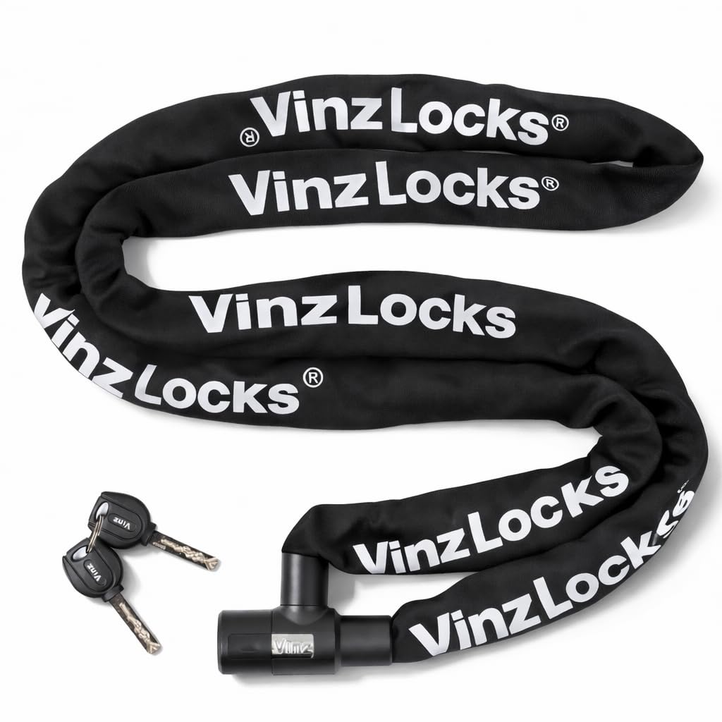 Vinz Ventoux Lucchetto per Catena Lucchetto per Bicicletta Lucchetto Blindato 90cm x ø5.5mm (200 cm)