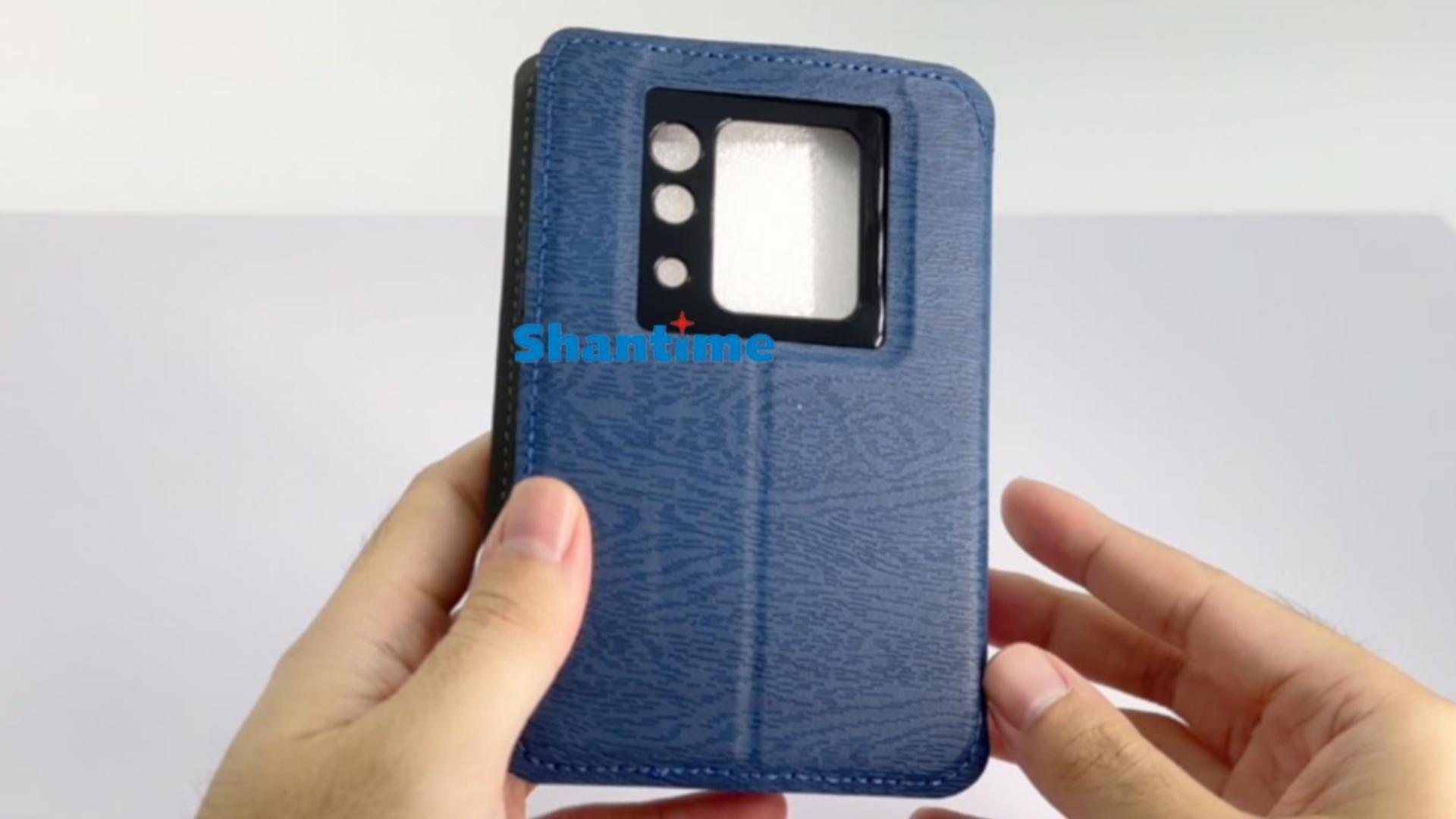 Amazon.co.jp: Shantime 窓付きレザー手帳型ケース Unihertz Titan 2