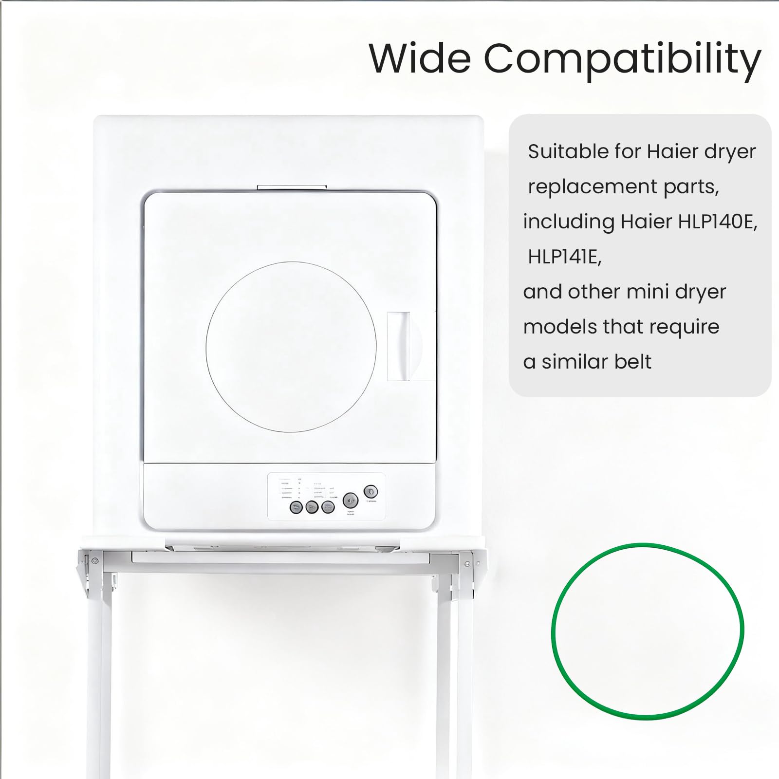 Cinghia per ventola dell'asciugatrice portatile per Haier HLP140E HLP141E