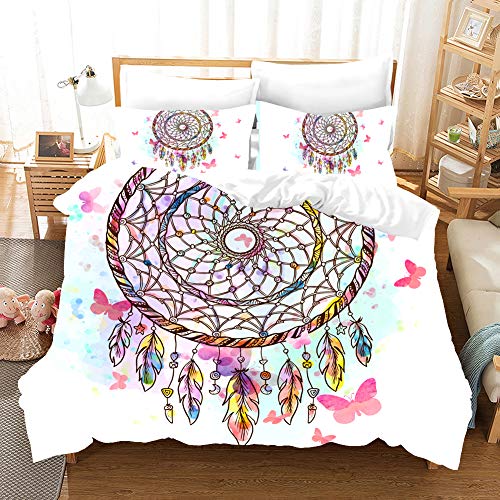 REALIN Fundas Nórdicas Atrapasueños Juego De Ropa De Cama Bohemia Pluma Mágico...