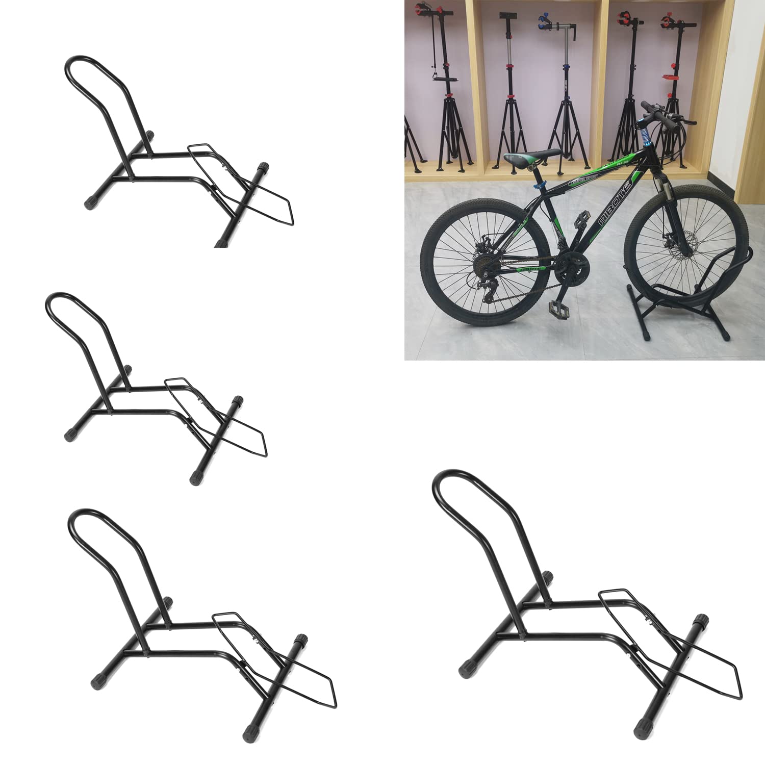 Cavalletto Bici Regolabile 16-29 Pollici - In Alluminio, Antiscivolo, Per Mountain Bike E City - Foto 6