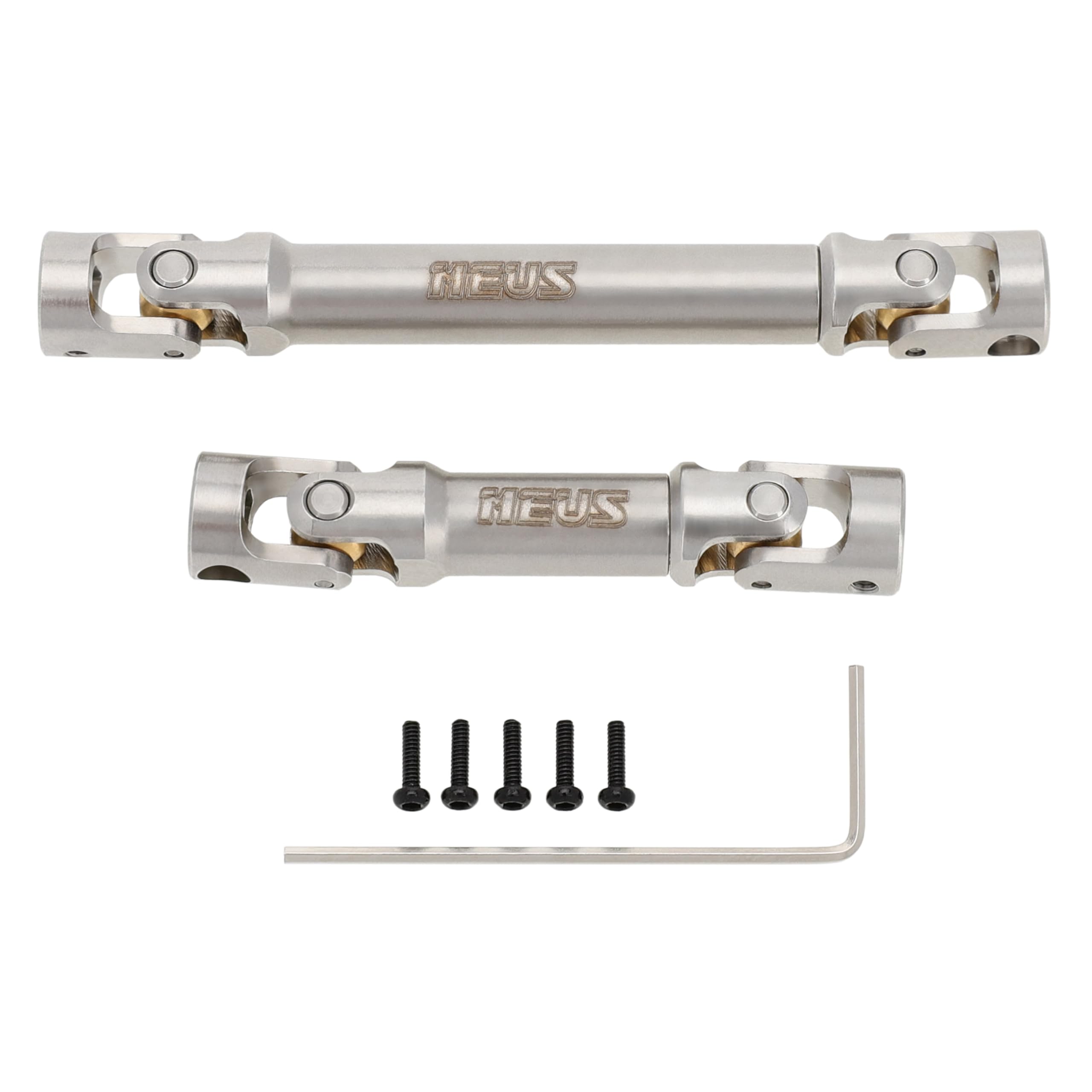 MEUS RACING Stainless Steel TRX4M Driveshaft, Drive Shaft for Traxxas 1/18 TRX4M High Trail K10/F150 RC Crawler Upgrade Parts