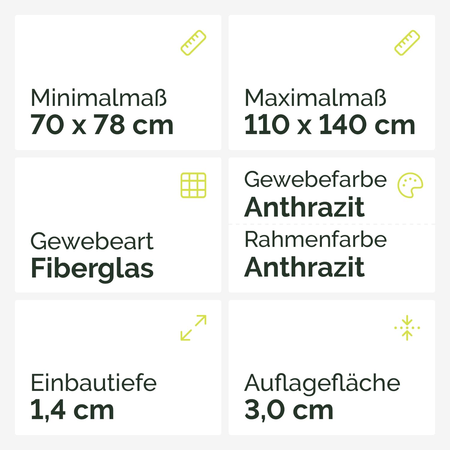Nematek Teleskop Fliegengitter Fenster (max. 110 x 140 cm) ohne Sägen & Bohren - verstellbares Fliegenschutz Fenster in anthrazit - Mückengitter Fenster mit Fiberglasgewebe & Bürstendichtung
