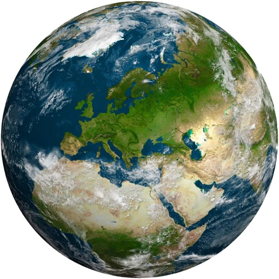 FLAVAS Rompecabezas Redondos de 1000 Piezas, Rompecabezas de Rompecabezas de Planeta Tierra Tierra Planeta Rompecabezas DIY Juego de Rompecabezas Circular Desafío Intelectual Juegos Niños Adultos (B)