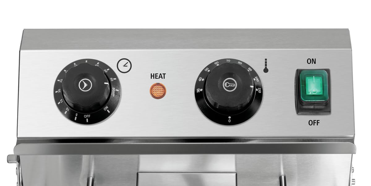 Bartscher Nudelkocher 8L-EM1 – Elektro-Tischgerät mit 8 l Becken, stufenlosem Timer, herausnehmbarem Heizelement, CNS 18/10, für Gastronomie