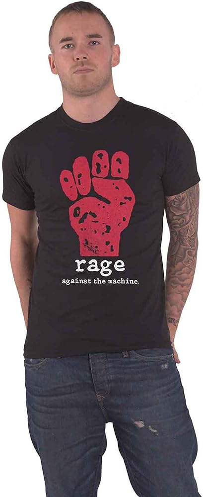 Amazon | [不明] Rage Against The Machine T Shirt レッド Fist