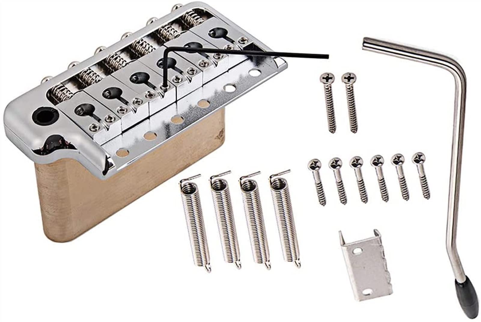 Parti di ricambio chitarra Guitar Electric Tremolo System Brass Bridge Bridge E Selle In Acciaio Inox Per Stratocaster Sostituzione Della Chitarra