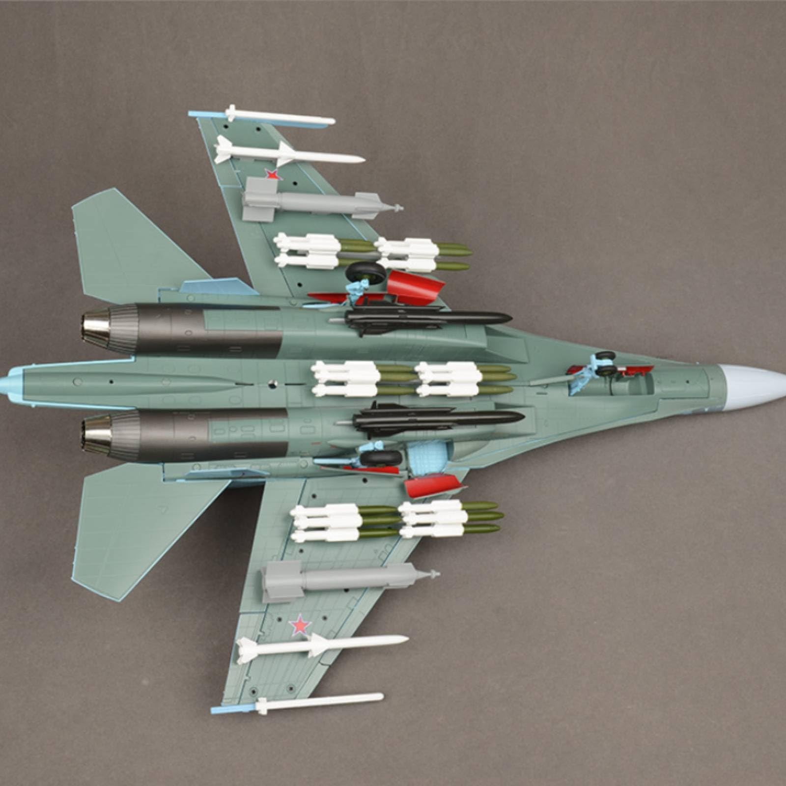 Aereo Militare Modello da Caccia Aeromodello Modellino Diecast in Lega con Appuntito Ugelli Posteriori E Armamenti Esterni Realismo per Appassionati