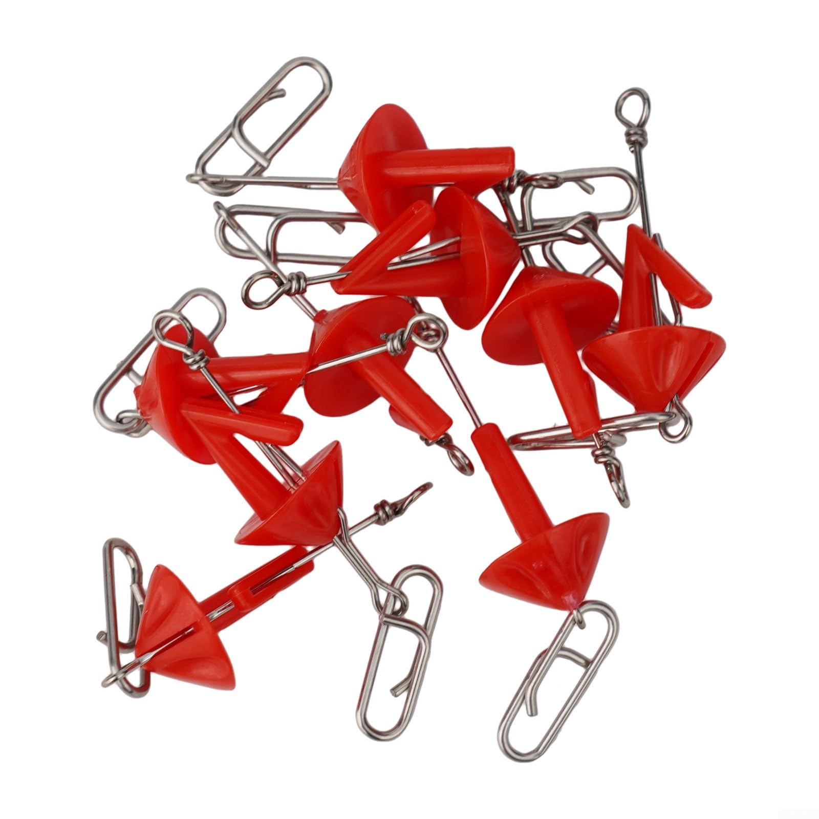 Breakaway Style Bait Clips for Fishing – Quick Release Hook Remover, Stainless Steel Beach & Cod Pulley Rig Accessories, 10-Pack, 7 cm, 2.4 g Each