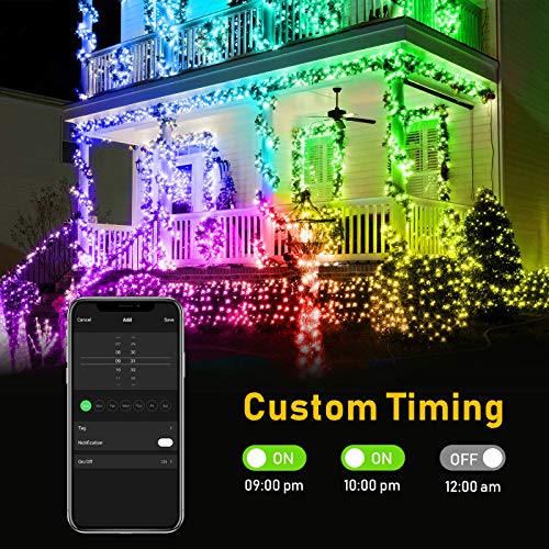 Nobent Smart Led Rope Lights Wifi Work With Alexa Google Home 33Ft Outdoor Christmas String Lights Voice App Control Rgb Color Changing Music Sync Twinkle Light For Bedroom Kitchen Garden Wedding Tree #TOP5