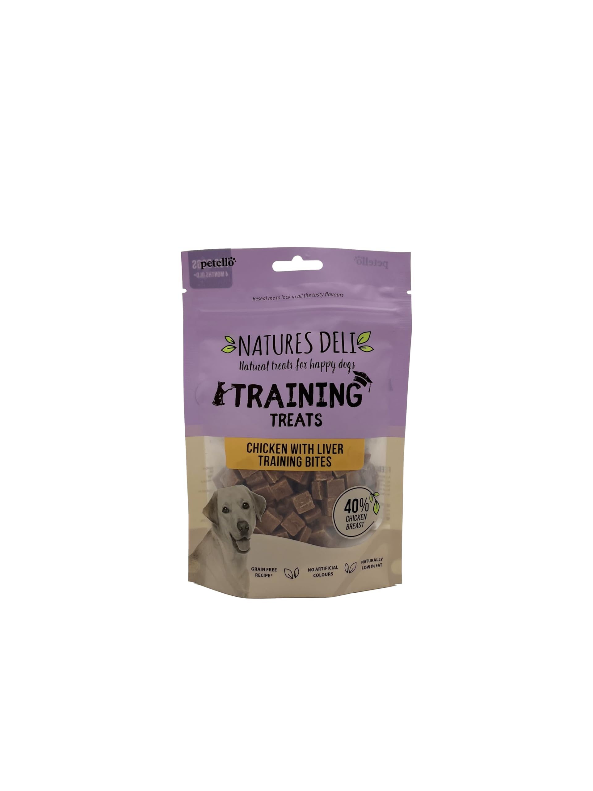 Natures Deli Chicken with Liver Training Bites Dog Treats, Grain Free Low Fat Tasty Bite-size Treats for Dogs and Puppys, 100 g (Pack of 1)